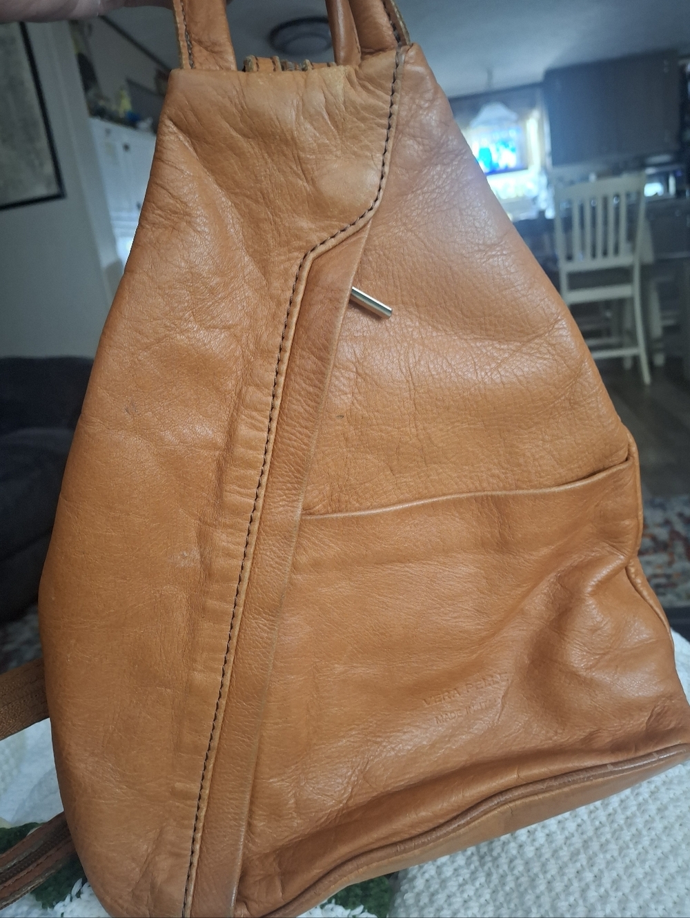 Leather Women's Backpack - Tan Leather Casual Backpack
